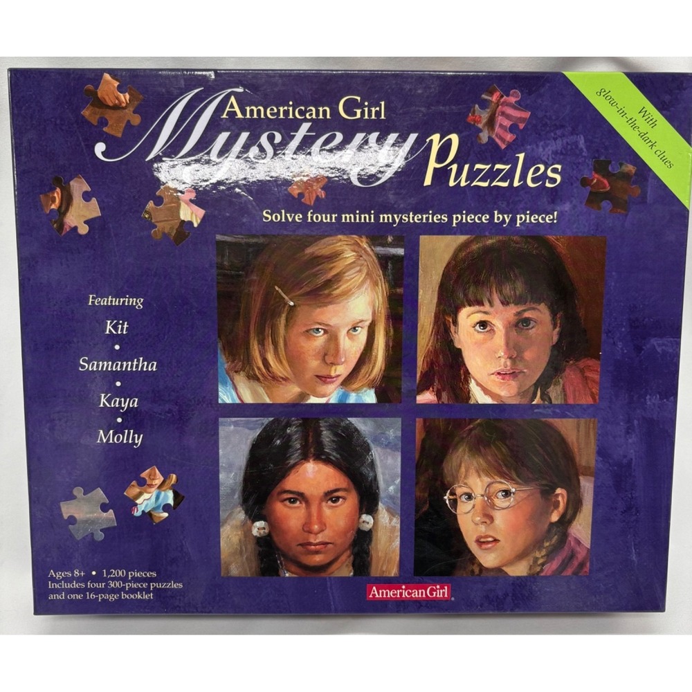 American Girl Doll 4 Puzzle Set Kit Samantha Kaya Molly Mini Mystery Stories